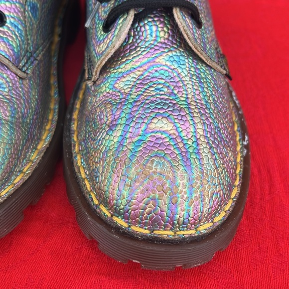 🏴󠁧󠁢󠁥󠁮󠁧󠁿 Vintage Dr. Martens MIE Rare Colorful Iridescent Ankle Boots UK 2 - Picture 15 of 17